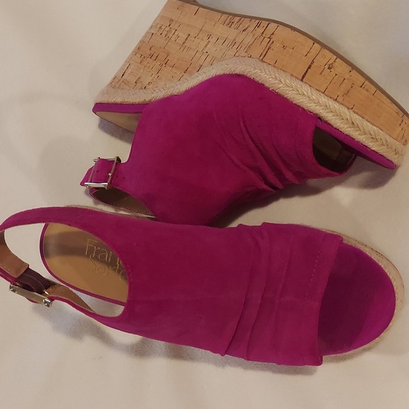 Franco Sarto Fuschia Cork Wedge - Picture 3 of 9